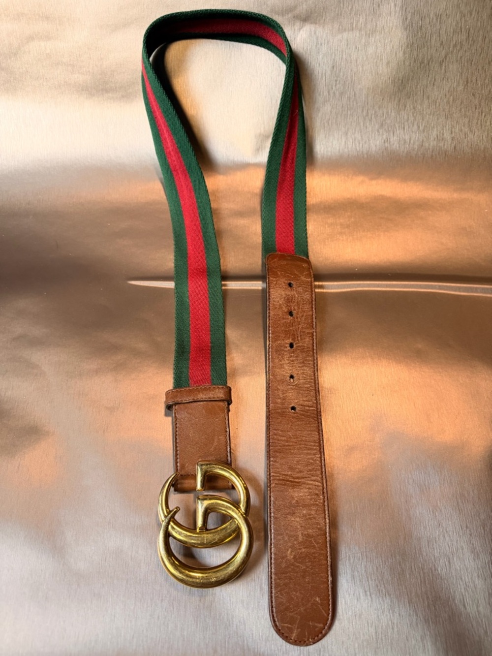 Men's GUCCI croc Horsebit loafer sz11/US12, GG web belt and cable knit socks - Picture 7 of 12